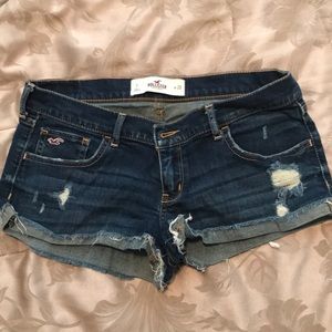 Hollister distressed jean shorts